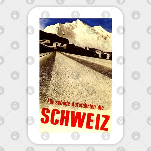 Vintage Travel - Schweiz Sticker by Culturio